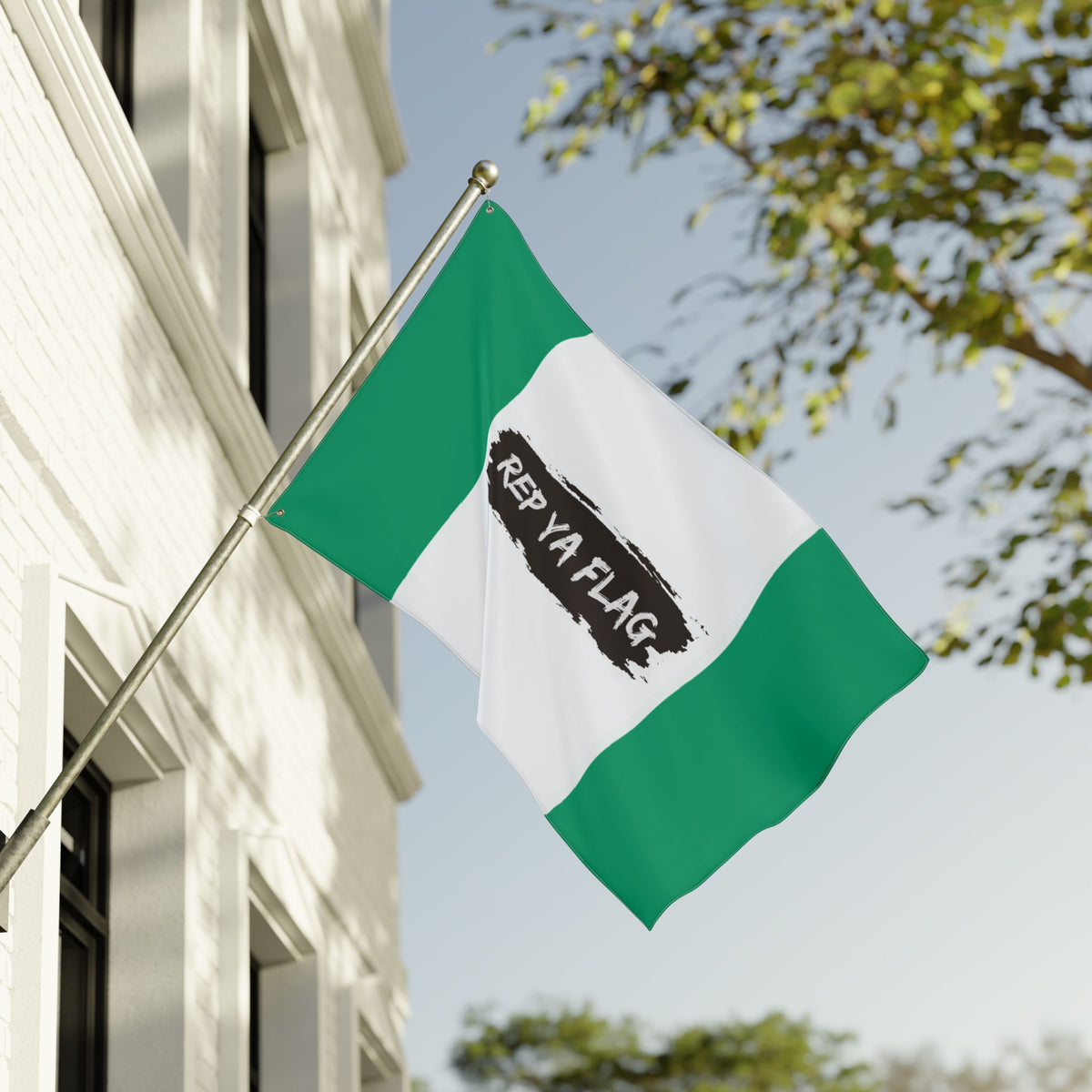 Nigeria Flag Garden Banner | Double Sided Outdoor Flag | Rep Ya Flag - Rep Ya Flag
