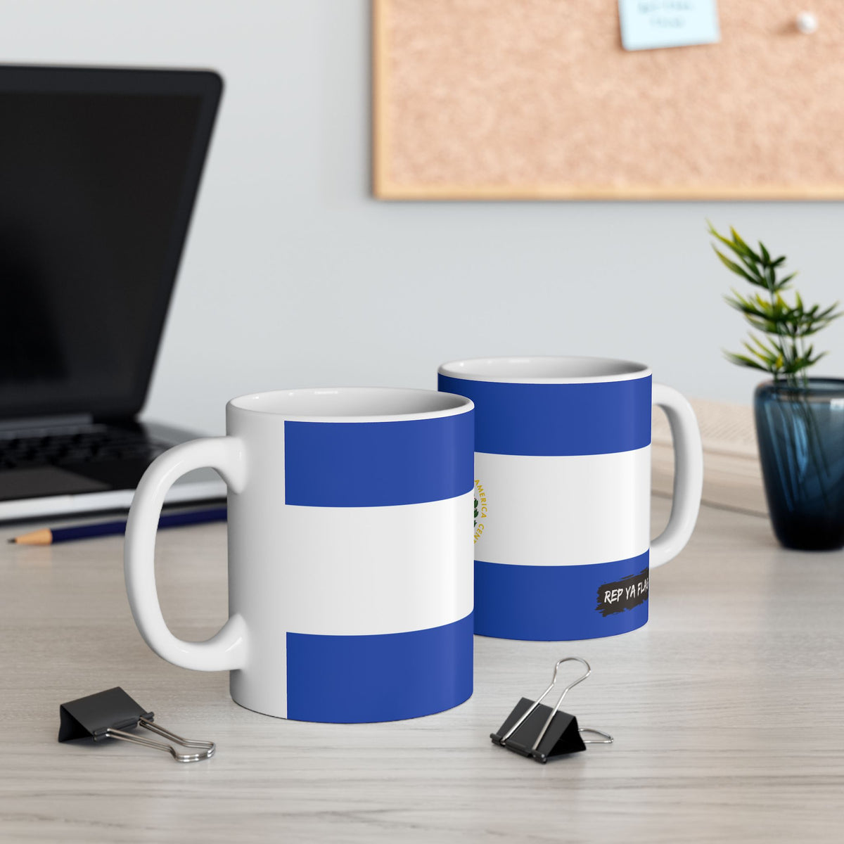 El Salvador Flag Coffee Tea Mug 11oz 15oz | Rep Ya Flag Ceramic Mug - Rep Ya Flag