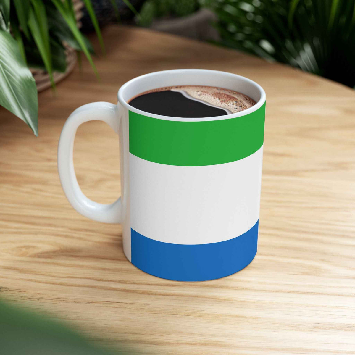 Sierra Leone Flag Coffee Mug 11oz & 15oz | Sierra Leonean Heritage Ceramic Coffee Tea Mug | Rep Ya Flag