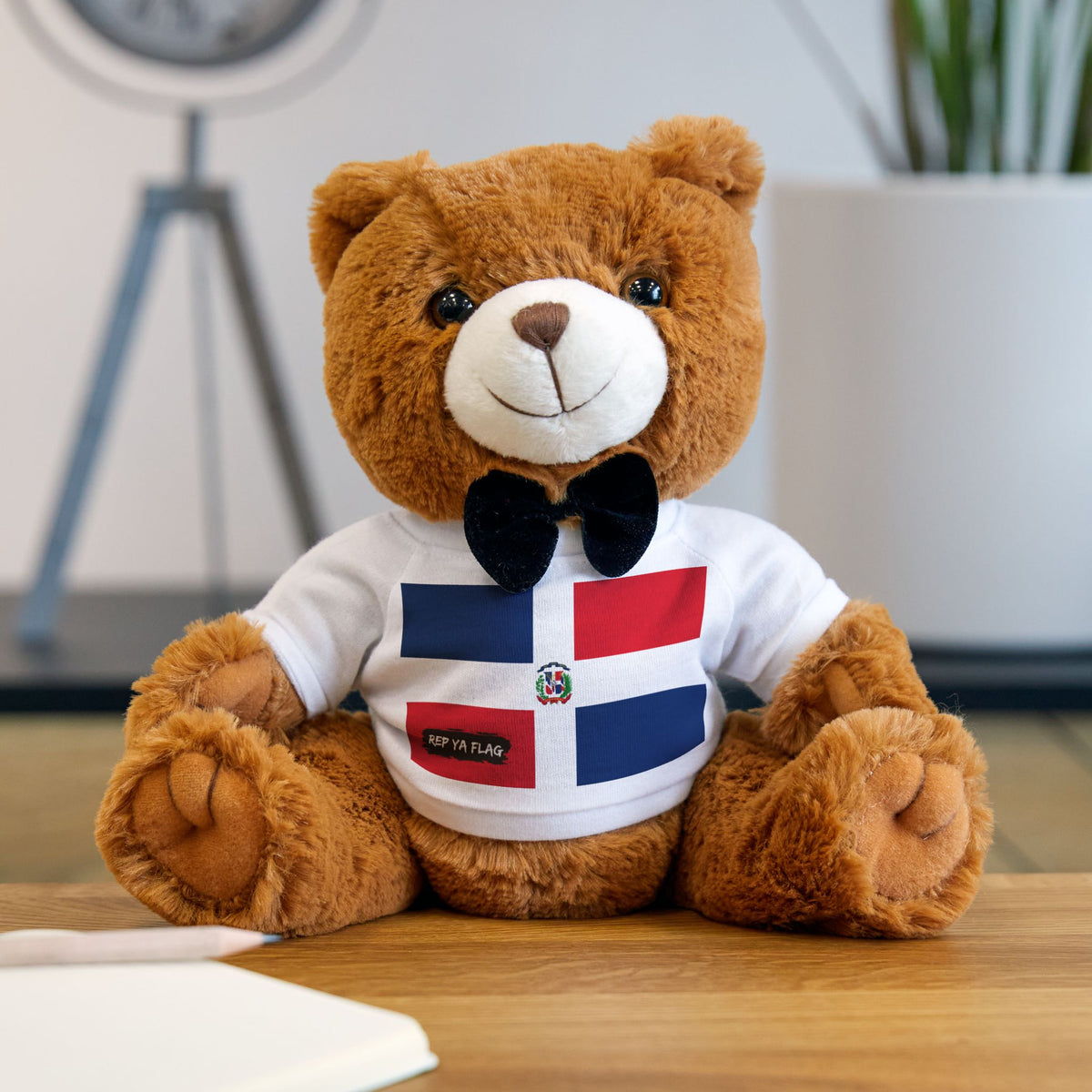 Dominican Republic Flag Teddy Bear | Dominican Heritage Plush Gift | Rep Ya Flag - Rep Ya Flag