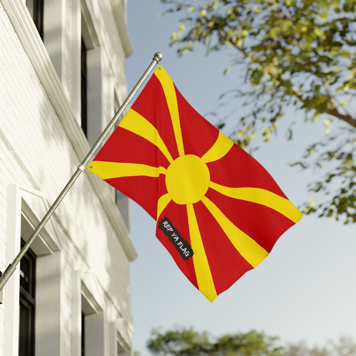 North Macedonia Flag Garden Banner | Double Sided Outdoor Flag | Rep Ya Flag - Rep Ya Flag