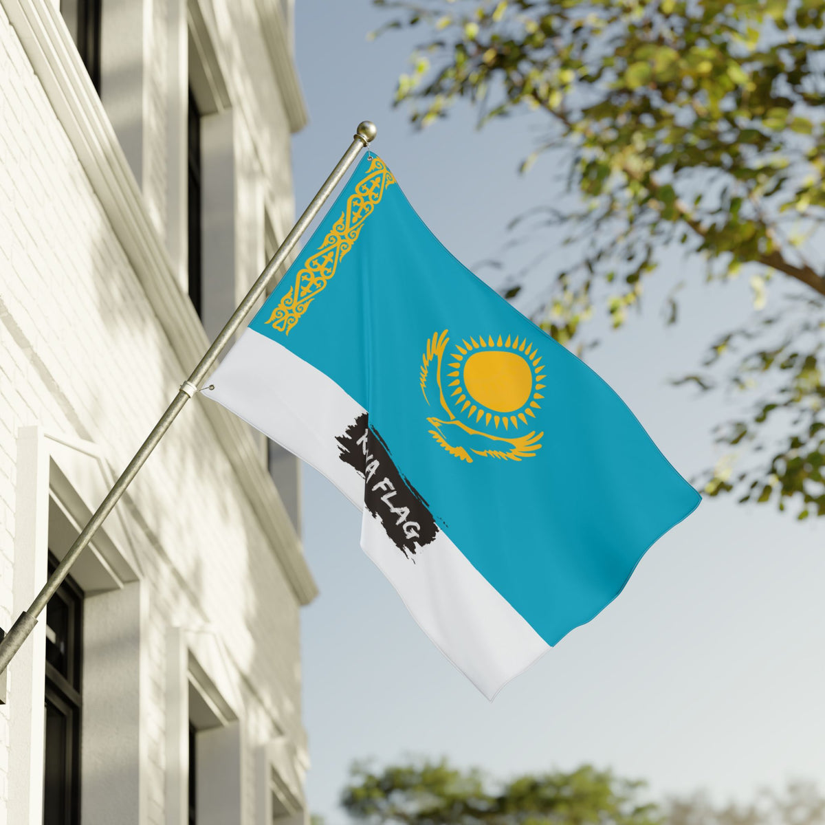 Kazakhstan Flag Garden Banner | Double Sided Outdoor Flag | Rep Ya Flag - Rep Ya Flag