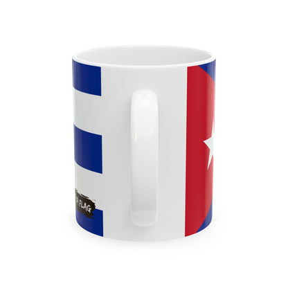 Cuba Flag Coffee Tea Mug 11oz 15oz | Rep Ya Flag Ceramic Mug