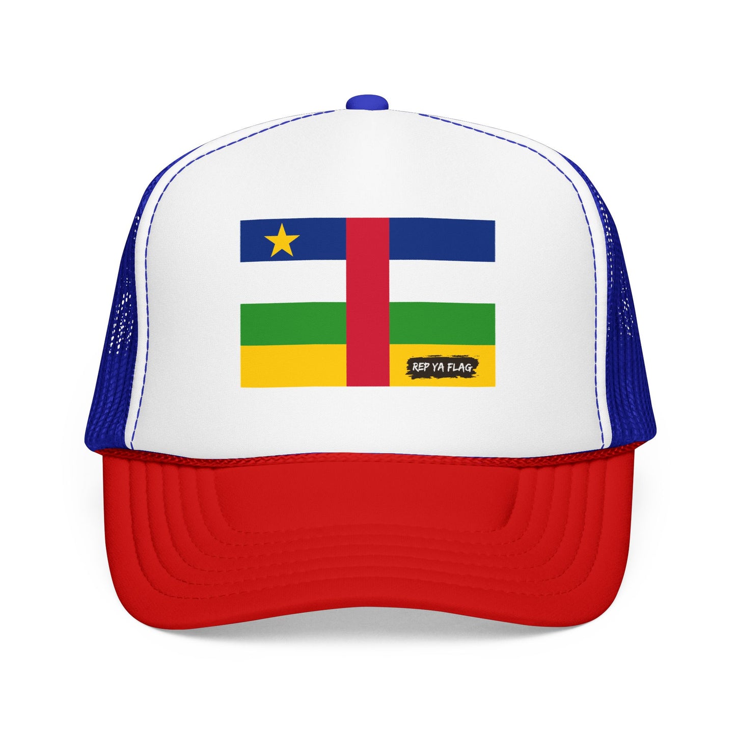 Central African Republic Flag Foam Trucker Hat | Central African Pride Snapback Cap | Rep Ya Flag