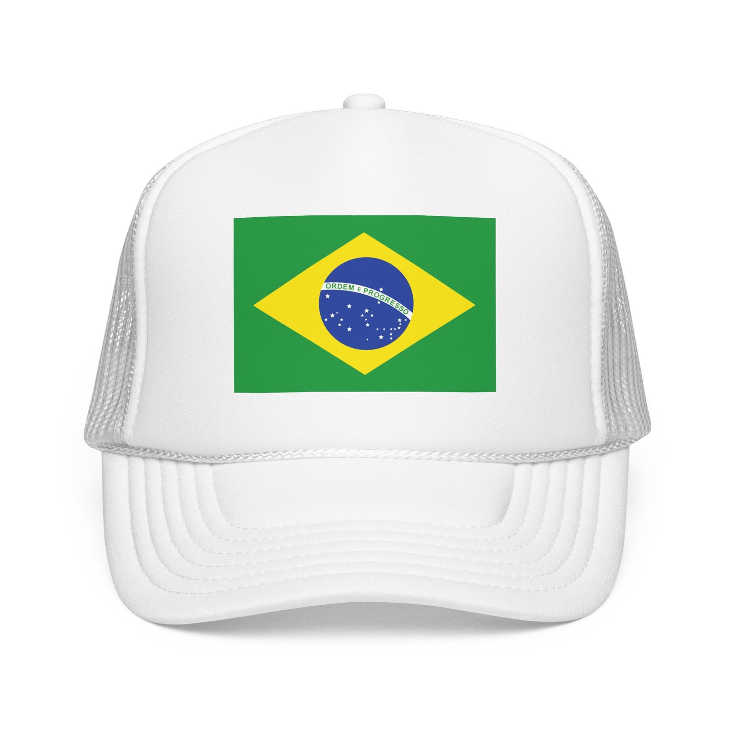 Brazil Flag Foam Trucker Hat | Brazilian Pride Snapback Cap | Rep Ya Flag