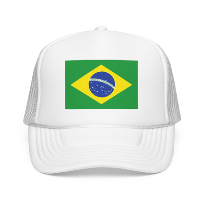 Brazil Flag Foam Trucker Hat | Brazilian Pride Snapback Cap | Rep Ya Flag