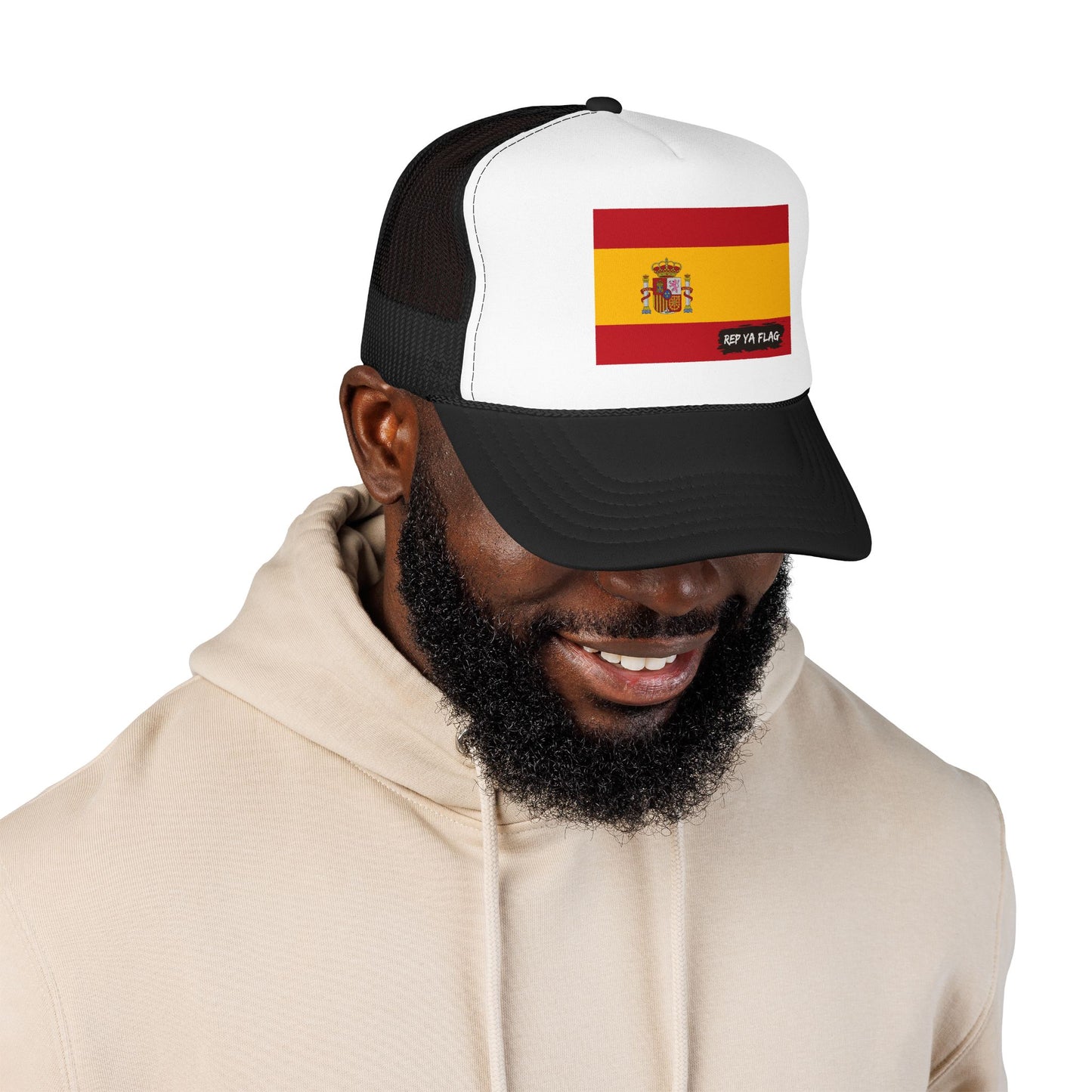 Spain Flag Foam Trucker Hat | Rep Ya Flag design