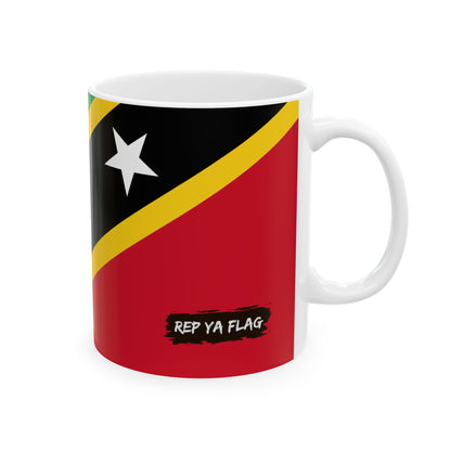 Saint Kitts and Nevis Flag Coffee Tea Mug 11oz 15oz | Rep Ya Flag Ceramic Mug