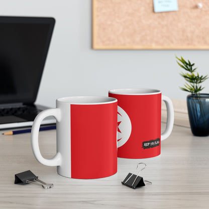 Tunisia Flag Coffee Tea Mug 11oz 15oz | Rep Ya Flag Ceramic Mug
