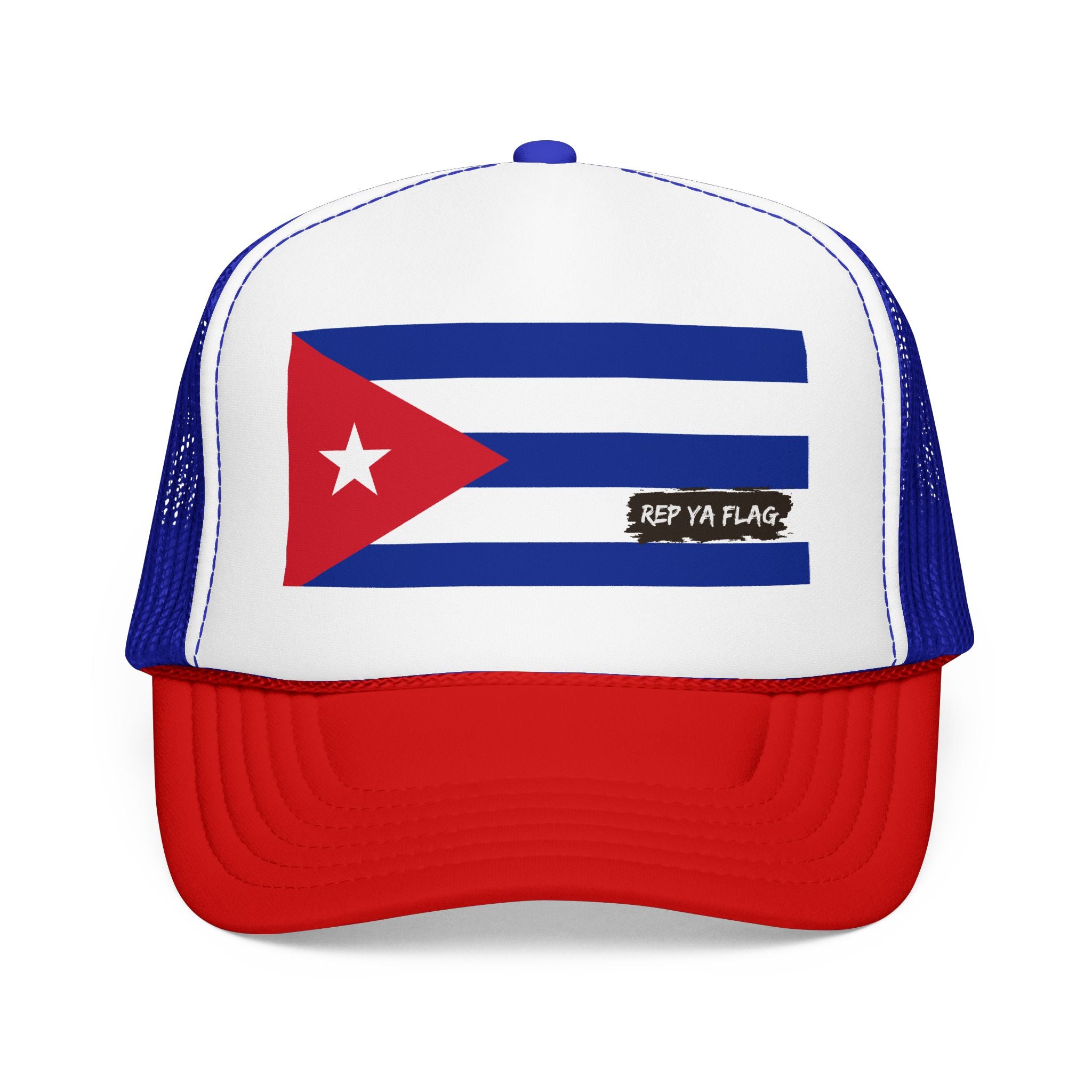 Cuba Flag Foam Trucker Hat | Cuban Pride Snapback Cap | Rep Ya Flag