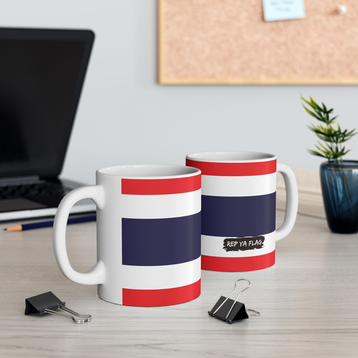 Thailand Flag Coffee Tea Mug 11oz 15oz | Rep Ya Flag Ceramic Mug