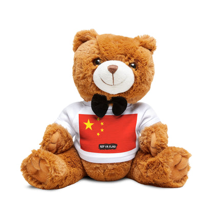 China Flag Teddy Bear | Chinese Heritage Plush Gift | Rep Ya Flag
