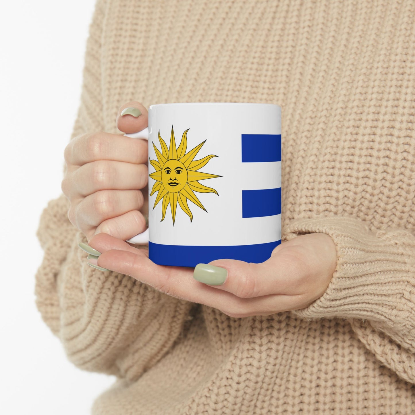 Uruguay Flag Coffee Tea Mug 11oz 15oz | Rep Ya Flag Ceramic Mug