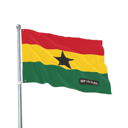 Ghana Flag Garden Banner | Double Sided Outdoor Flag | Rep Ya Flag