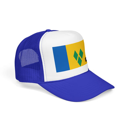 Saint Vincent and the Grenadines Flag Foam Trucker Hat | Vincentian Pride Snapback Cap | Rep Ya Flag