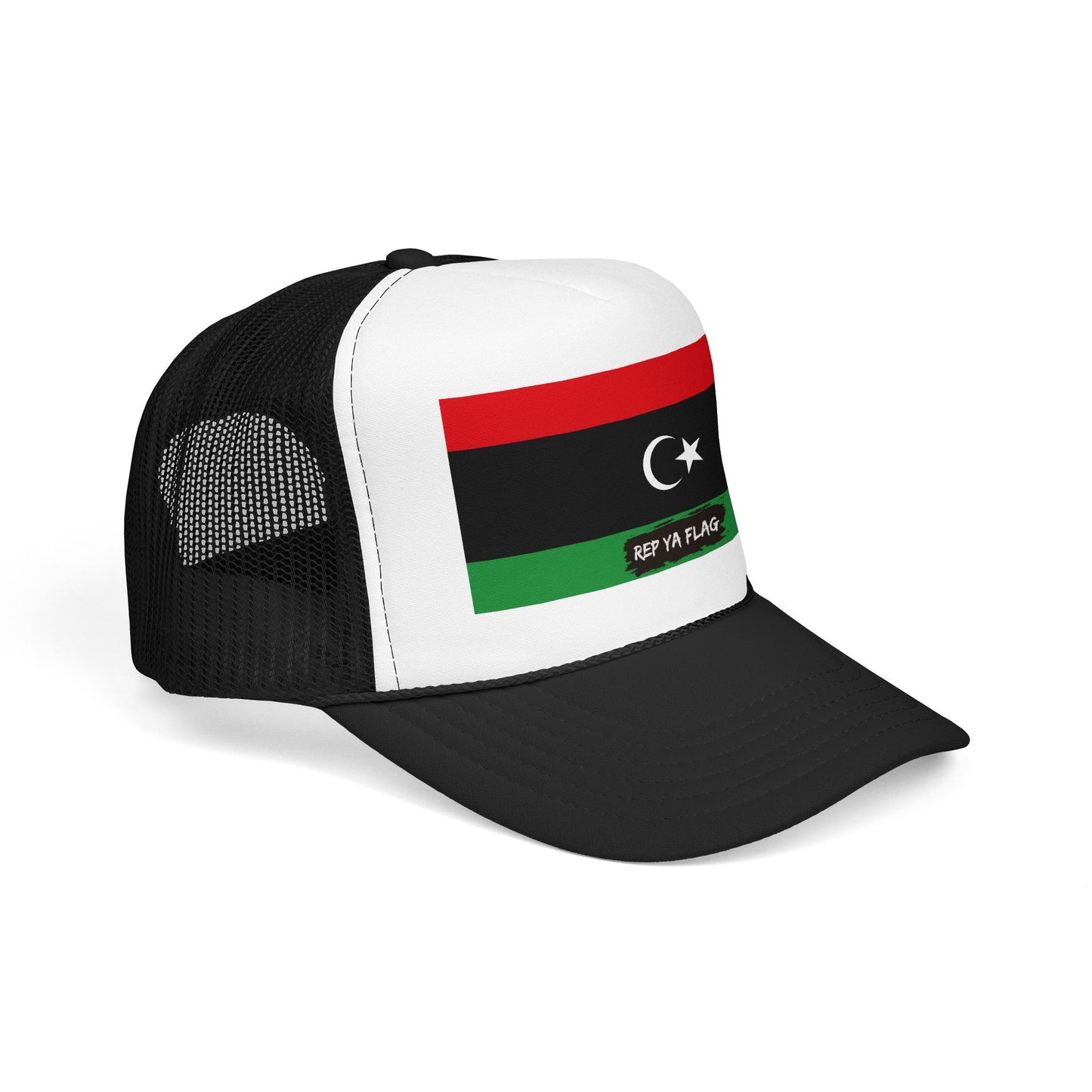 Libya Flag Foam Trucker Hat | Libyan Pride Snapback Cap | Rep Ya Flag