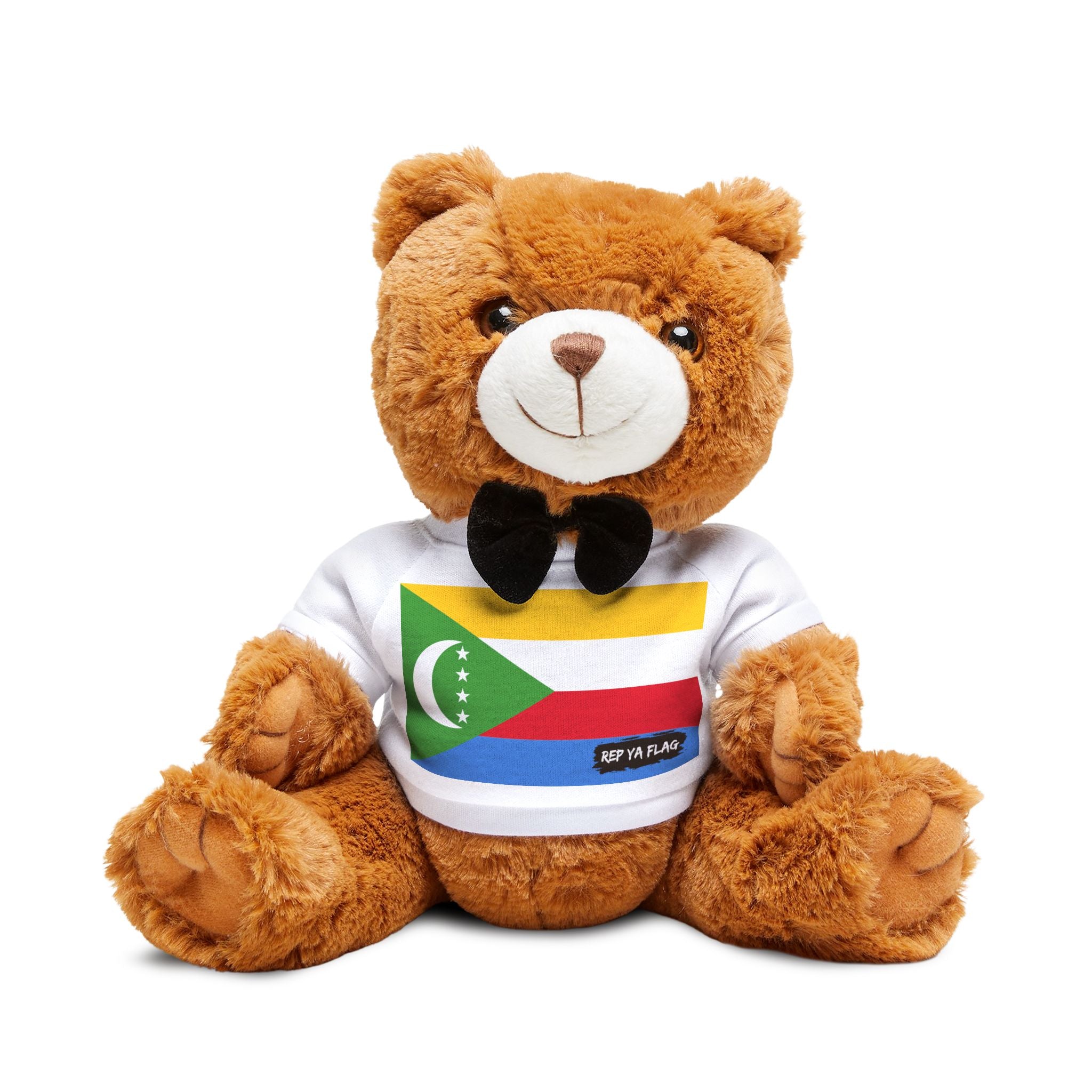 Comoros Flag Teddy Bear | Comorian Heritage Plush Gift | Rep Ya Flag