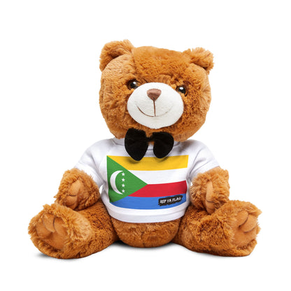 Comoros Flag Teddy Bear | Comorian Heritage Plush Gift | Rep Ya Flag