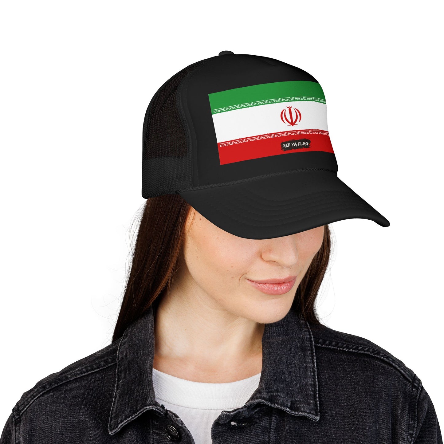 Iran Flag Foam Trucker Hat | Iranian Pride Snapback Cap | Rep Ya Flag