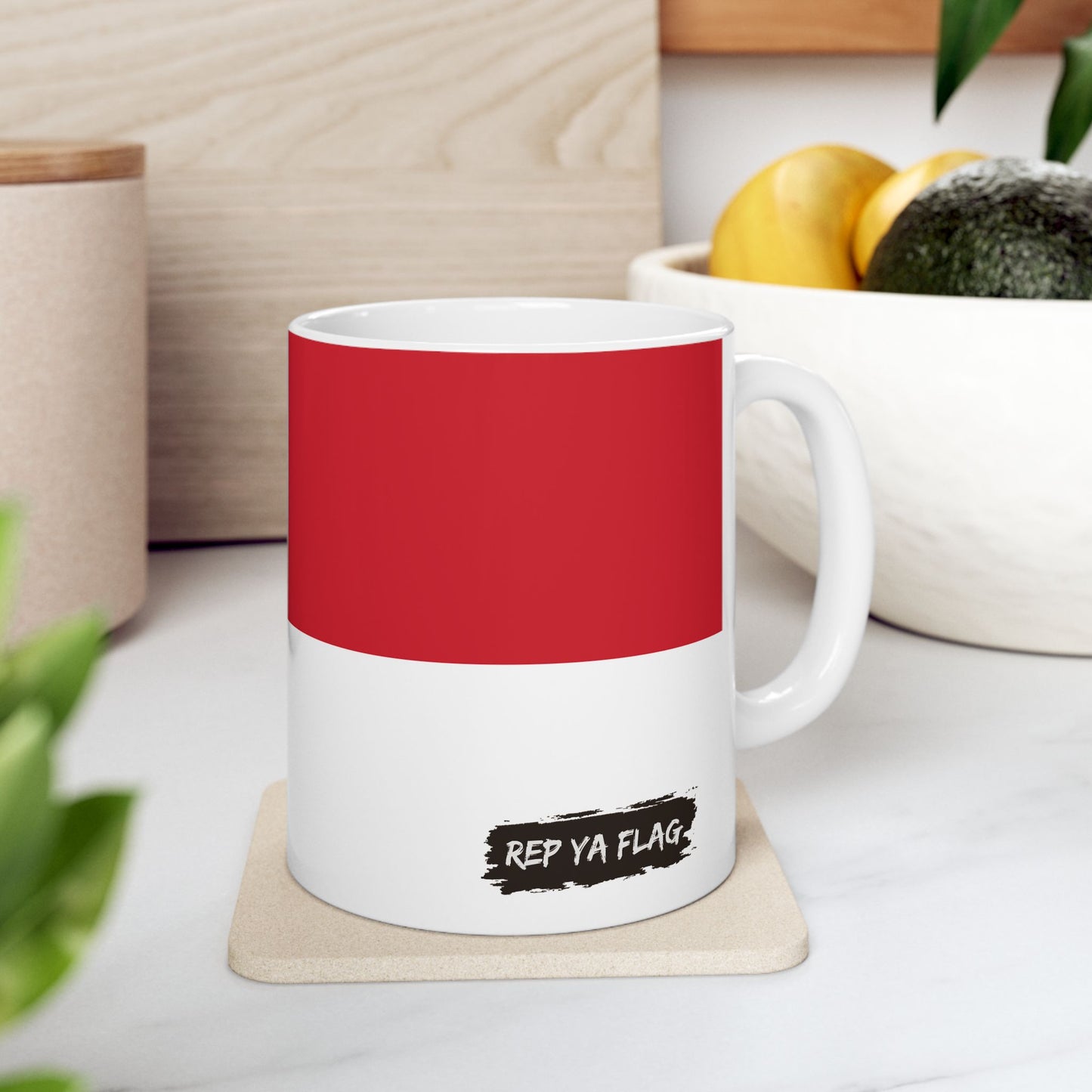 Monaco Flag Coffee Tea Mug 11oz 15oz | Rep Ya Flag Ceramic Mug