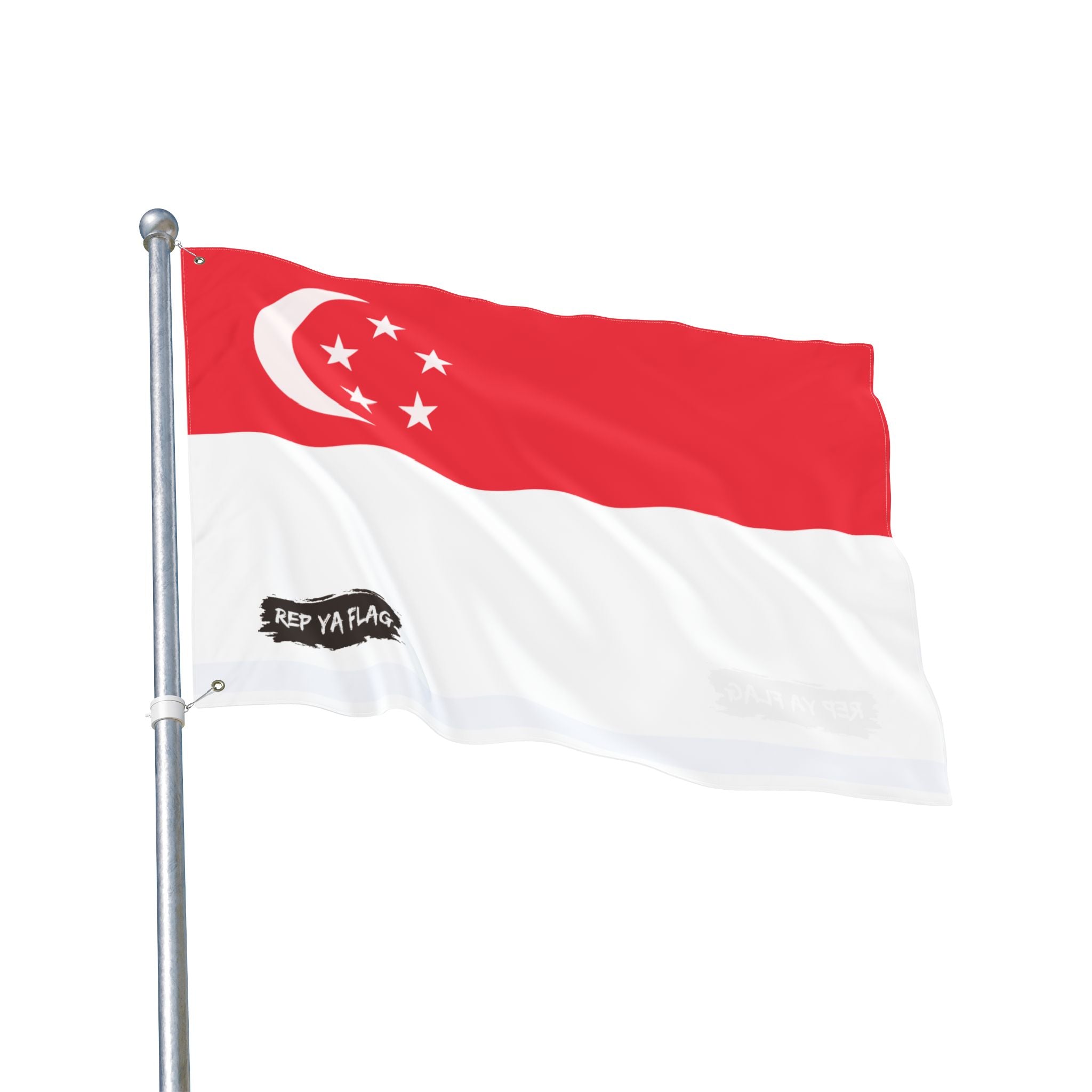Singapore Flag Garden Banner | Double-Sided Outdoor Flag | Rep Ya Flag