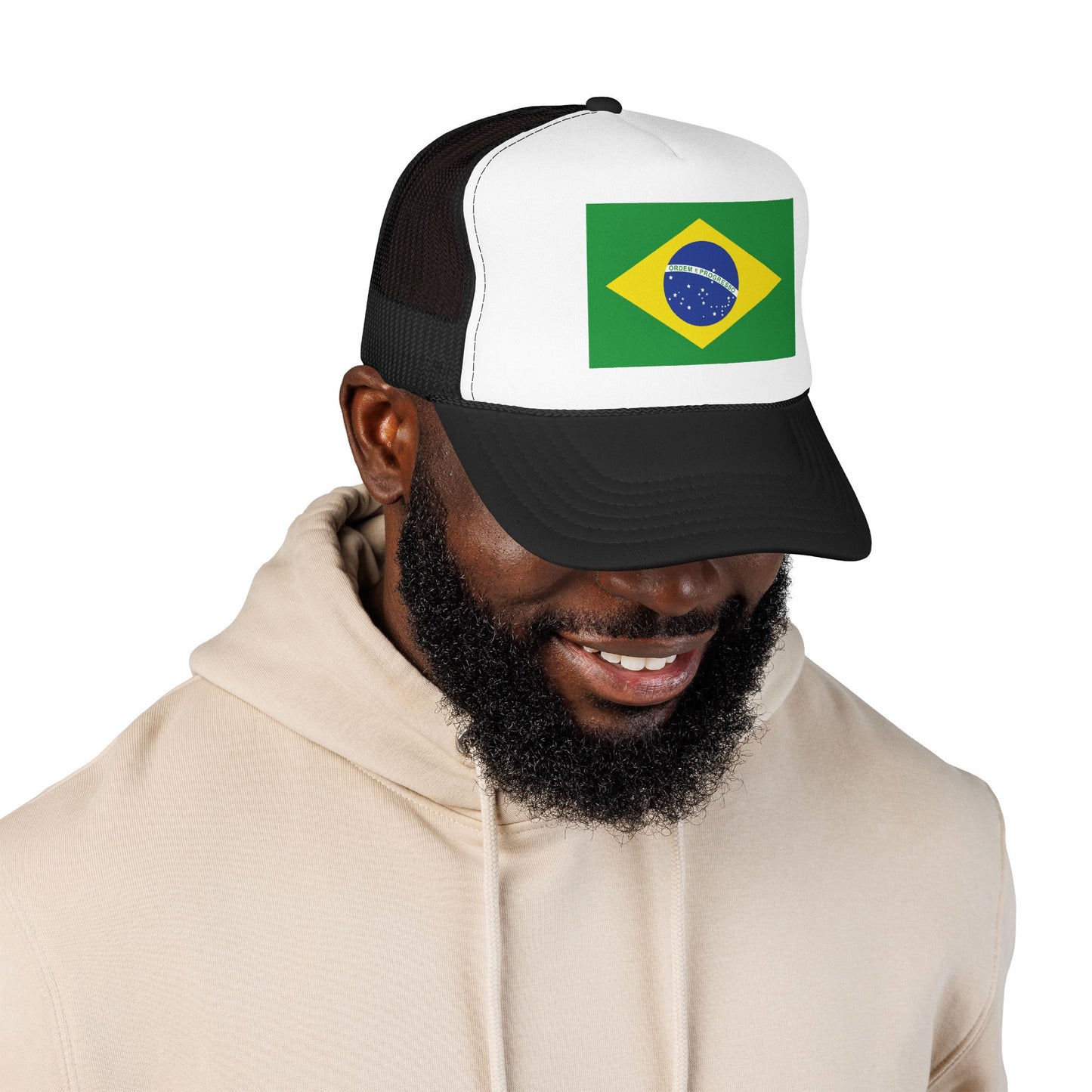 Brazil Flag Foam Trucker Hat | Brazilian Pride Snapback Cap | Rep Ya Flag