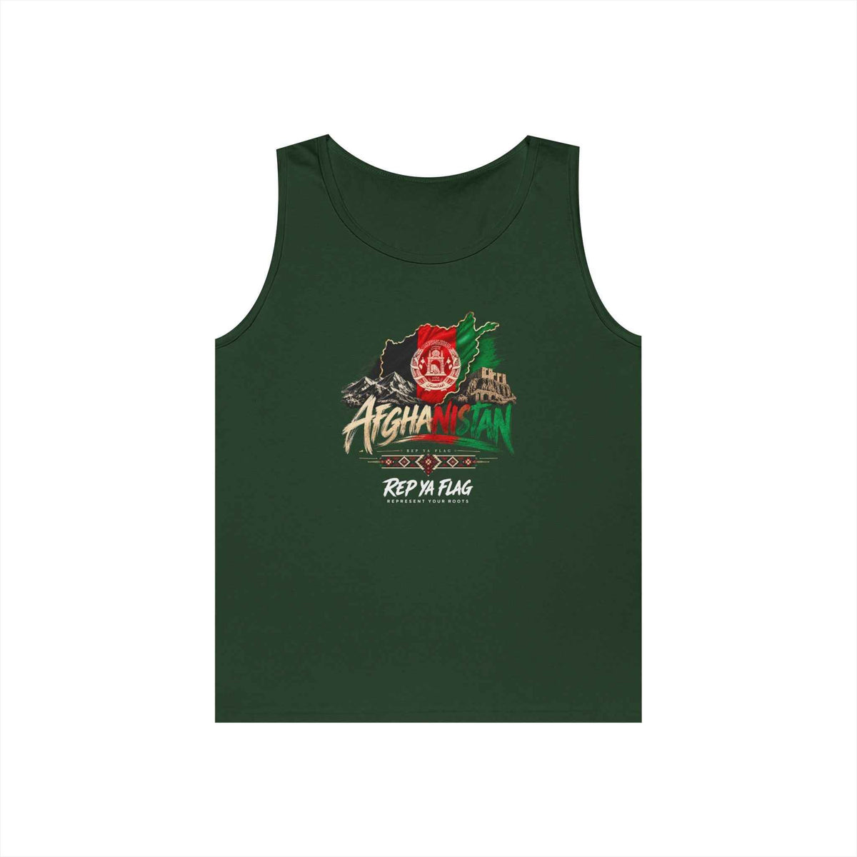 Afghanistan Flag Graphic Tank Top — 'Rep My Flag' Patriotic Design