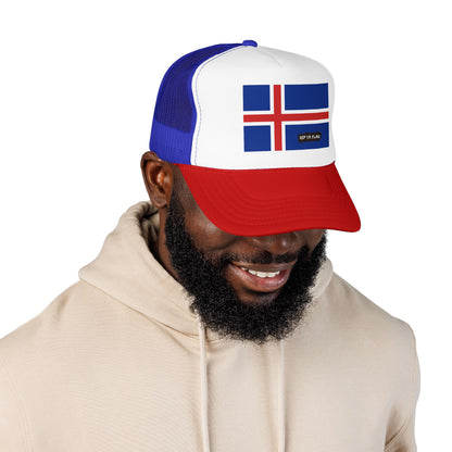 Iceland Flag Foam Trucker Hat | Iceland Pride Snapback Cap | Rep Ya Flag