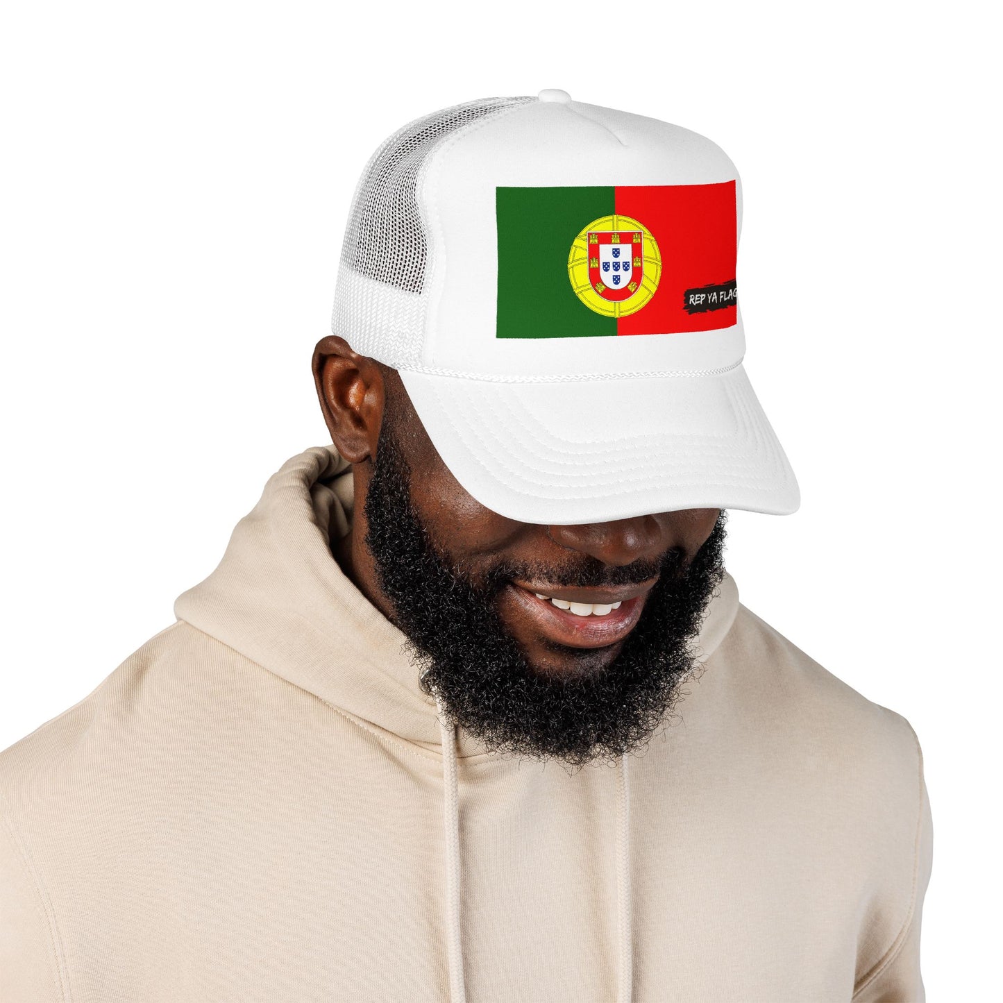 Portugal Flag Foam Trucker Hat | Portuguese Pride Snapback Cap | Rep Ya Flag