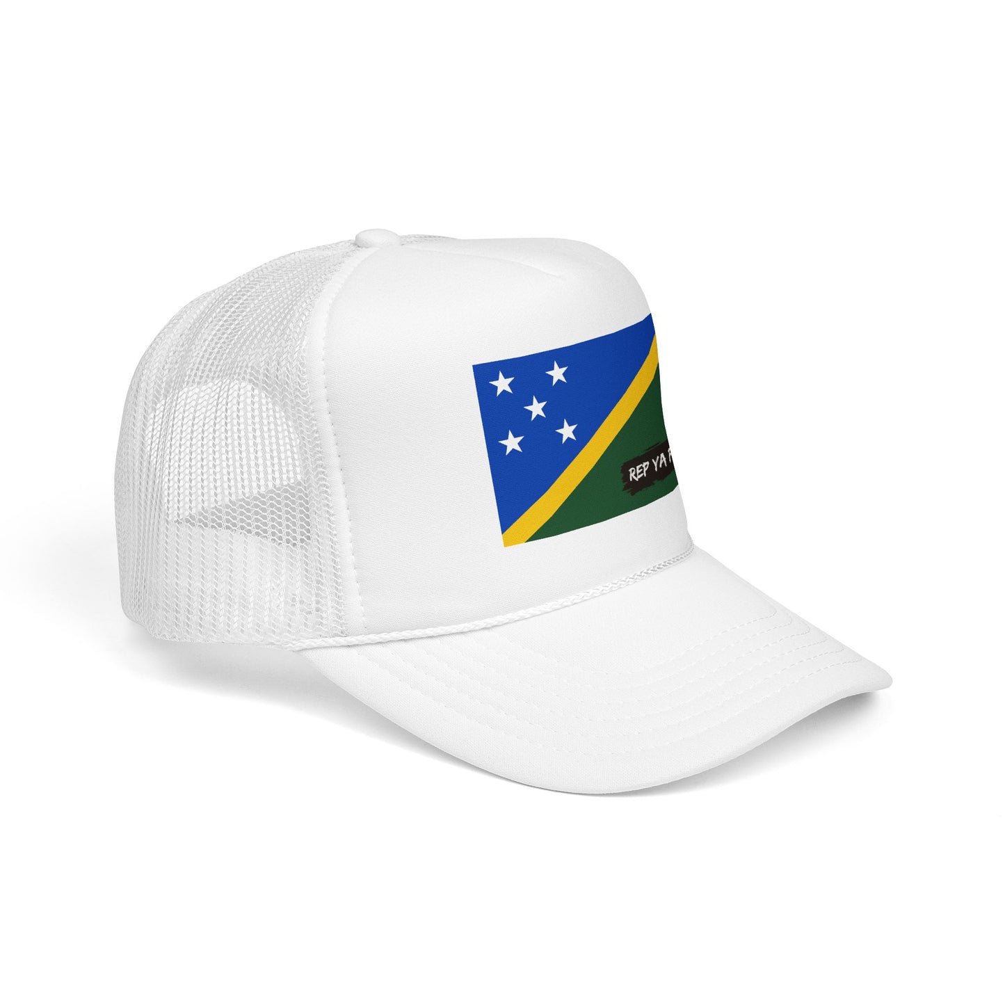 Solomon Islands Flag Foam Trucker Hat | Solomon Islander Pride Snapback Cap | Rep Ya Flag