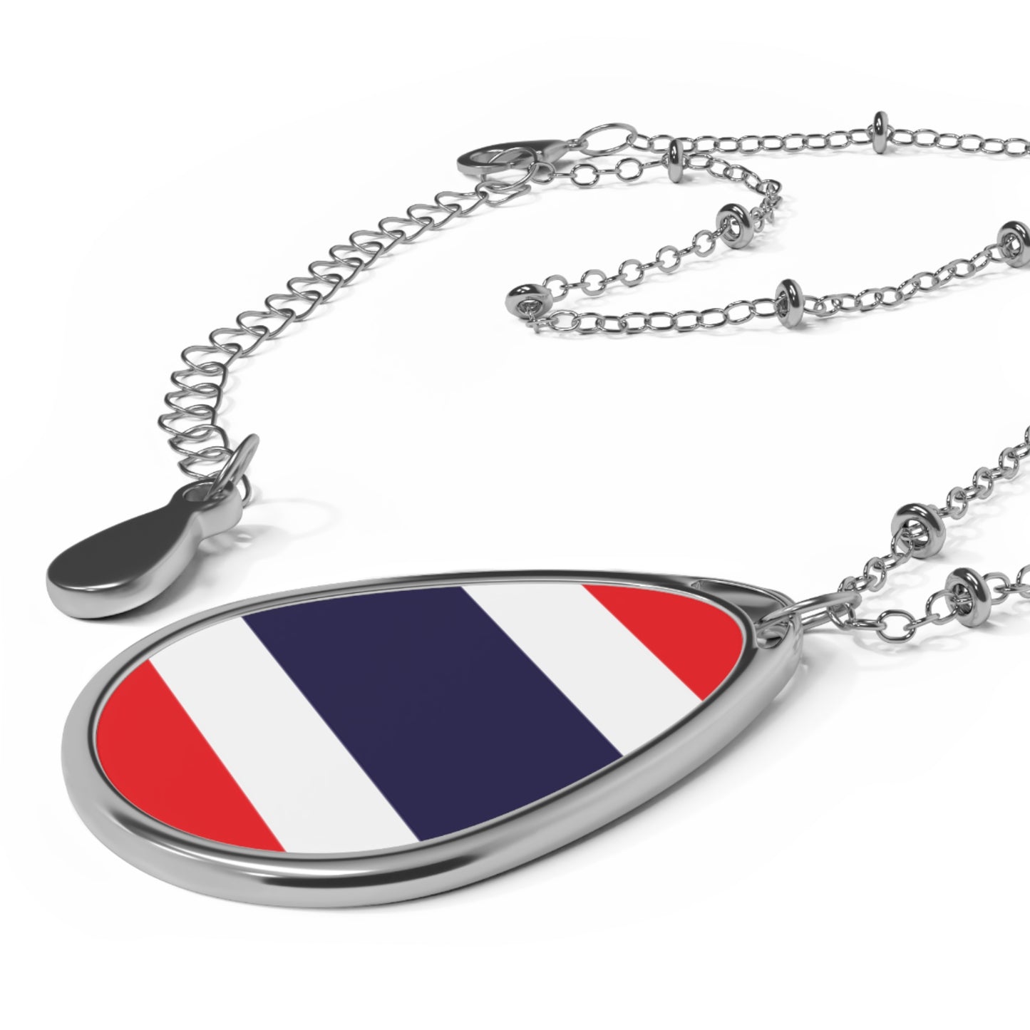 Thailand Flag Oval Necklace