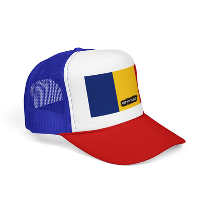 Romania Flag Foam Trucker Hat | Romanian Pride Snapback Cap | Rep Ya Flag