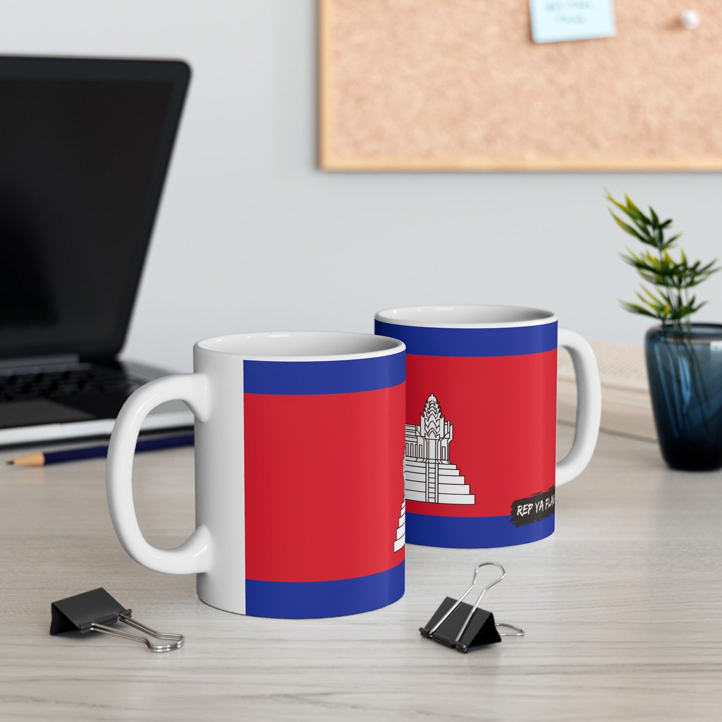 Cambodia Flag Coffee Tea Mug 11oz 15oz | Rep Ya Flag Ceramic Mug