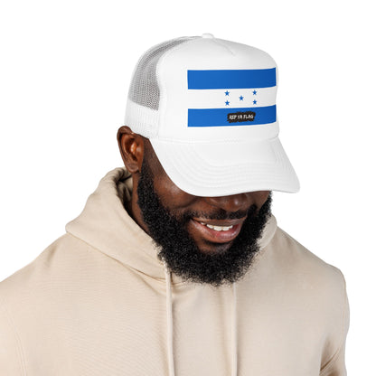 Honduras Flag Foam Trucker Hat | Honduran Pride Snapback Cap | Rep Ya Flag