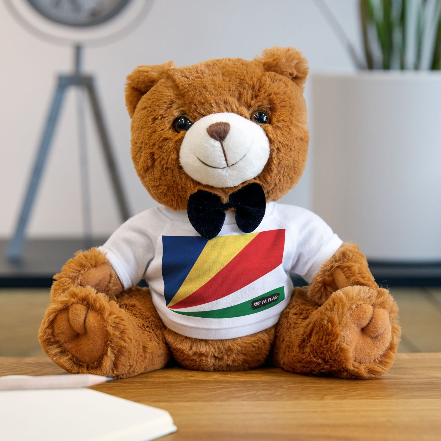 Seychelles Flag Teddy Bear | Seychellois Plush Gift | Heritage Bear | Cultural Keepsake | Baby Gift Stuffed Animal | Rep Ya Flag