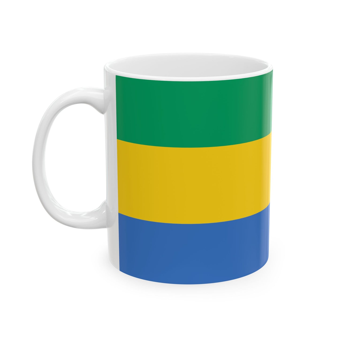 Gabon Flag Coffee Tea Mug 11oz 15oz | Rep Ya Flag Ceramic Mug