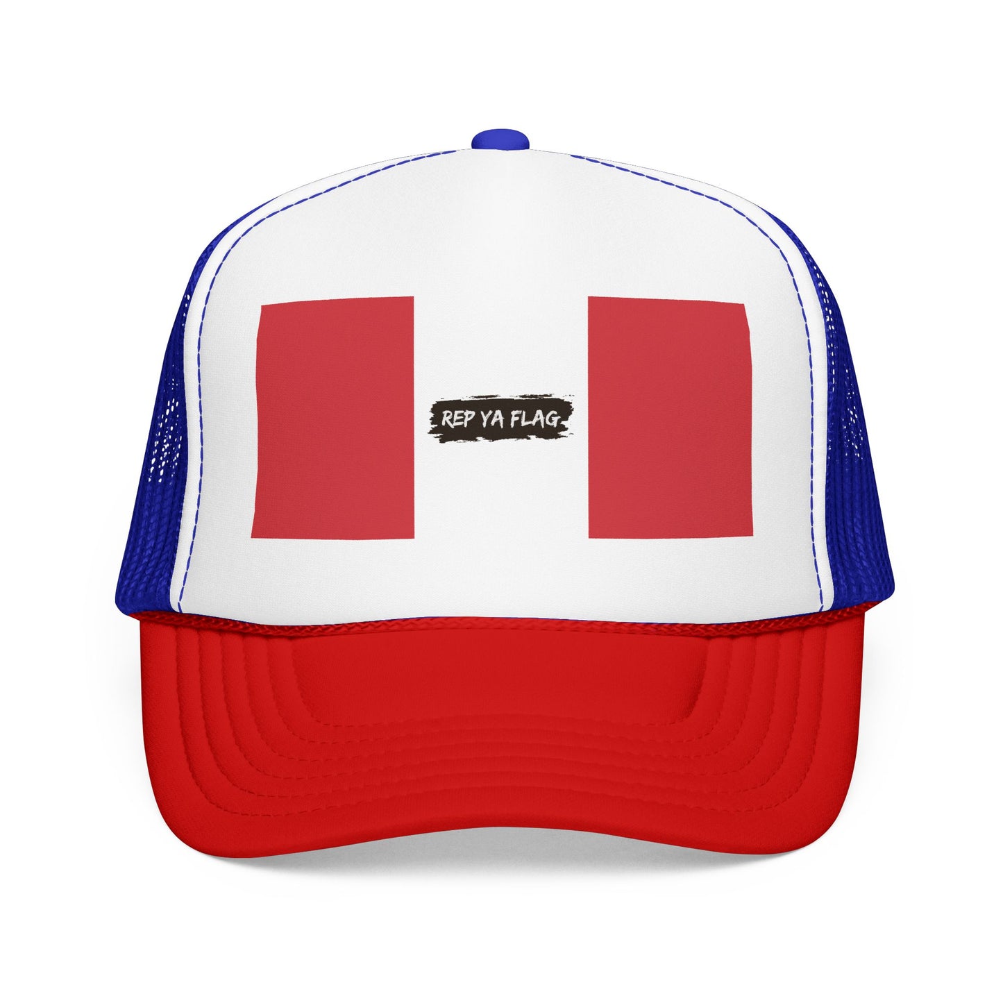Peru Flag Foam Trucker Hat | Peruvian Pride Snapback Cap | Rep Ya Flag