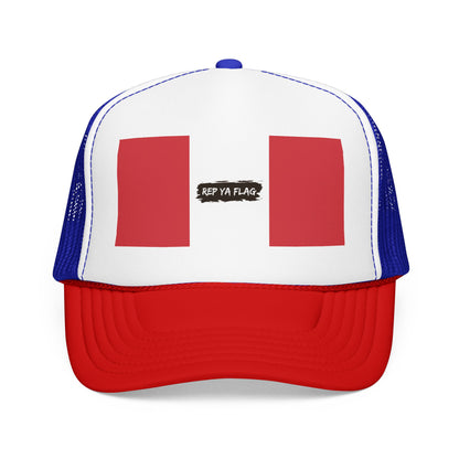 Peru Flag Foam Trucker Hat | Peruvian Pride Snapback Cap | Rep Ya Flag