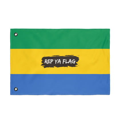 Gabon Flag Garden Banner | Double Sided Outdoor Flag | Rep Ya Flag