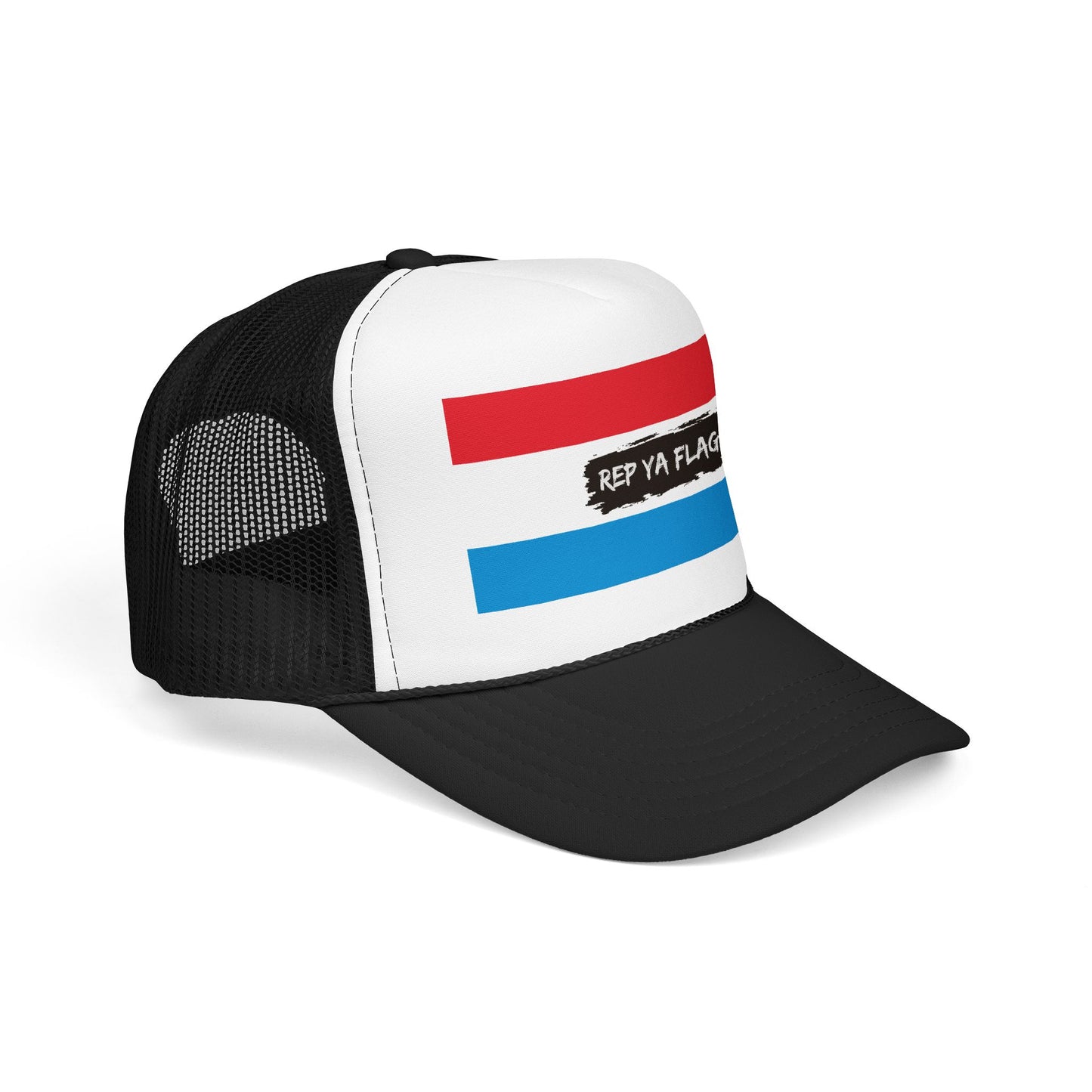 Luxembourg Flag Foam Trucker Hat | Luxembourg Pride Snapback Cap | Rep Ya Flag