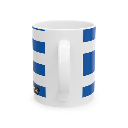 Greece Flag Coffee Tea Mug 11oz 15oz | Rep Ya Flag Ceramic Mug
