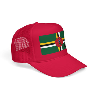 Dominica Flag Foam Trucker Hat | Dominican Pride Snapback Cap | Rep Ya Flag