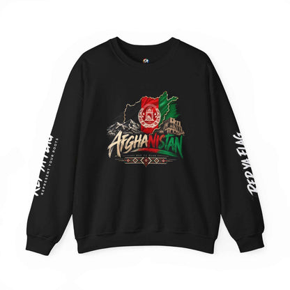 Afghanistan Flag Crewneck Sweatshirt — Patriotic Afghan Pride Sweater