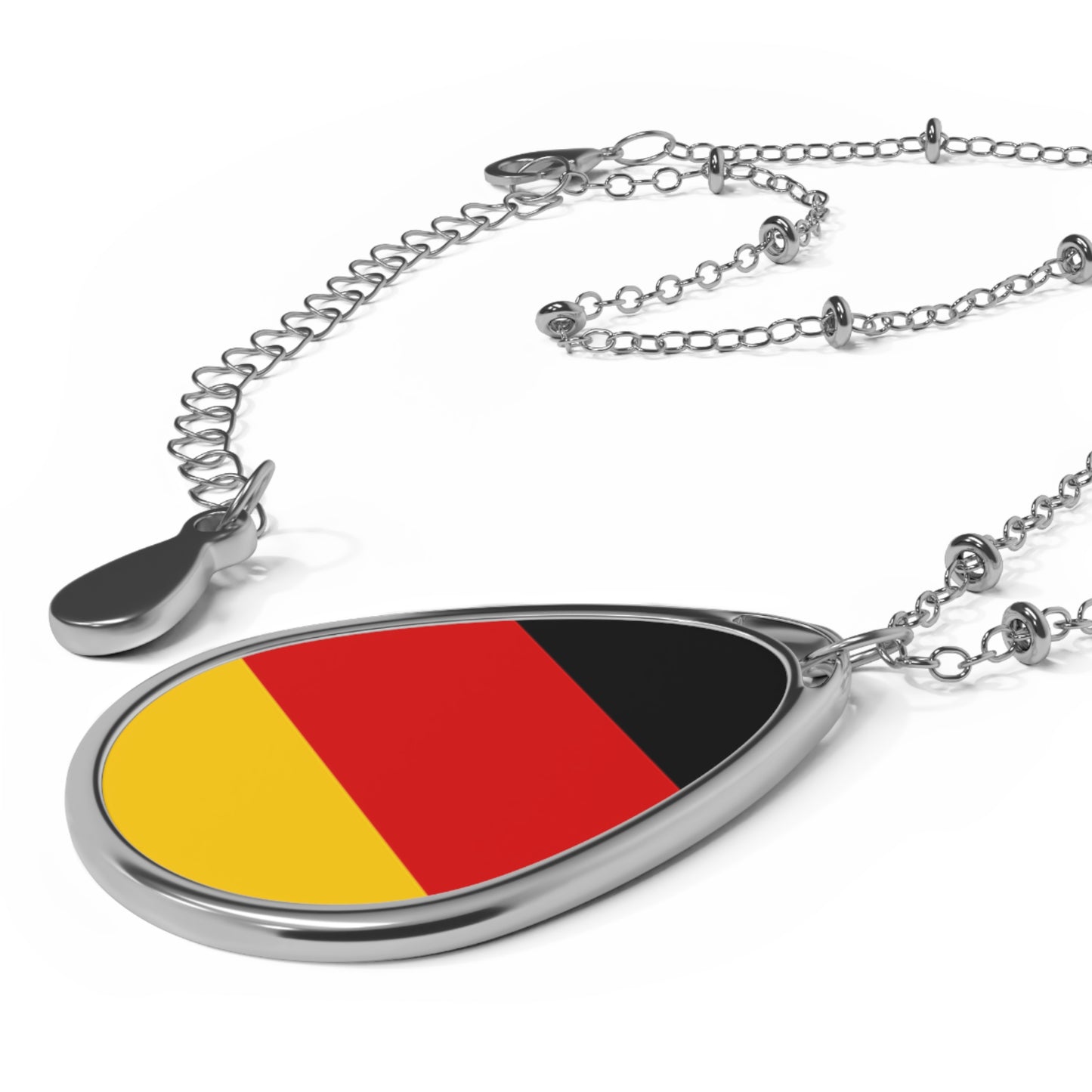 Germany Flag Oval Necklace | German Heritage Pendant | Rep Ya Flag