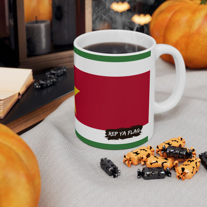 Suriname Flag Coffee Tea Mug 11oz 15oz | Rep Ya Flag Ceramic Mug