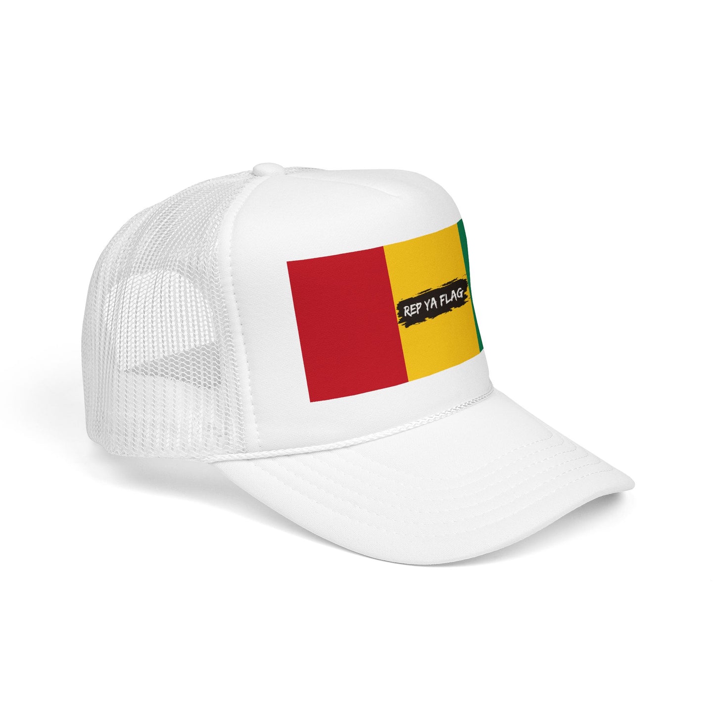 Guinea Flag Foam Trucker Hat | Guinean Pride Snapback Cap | Rep Ya Flag