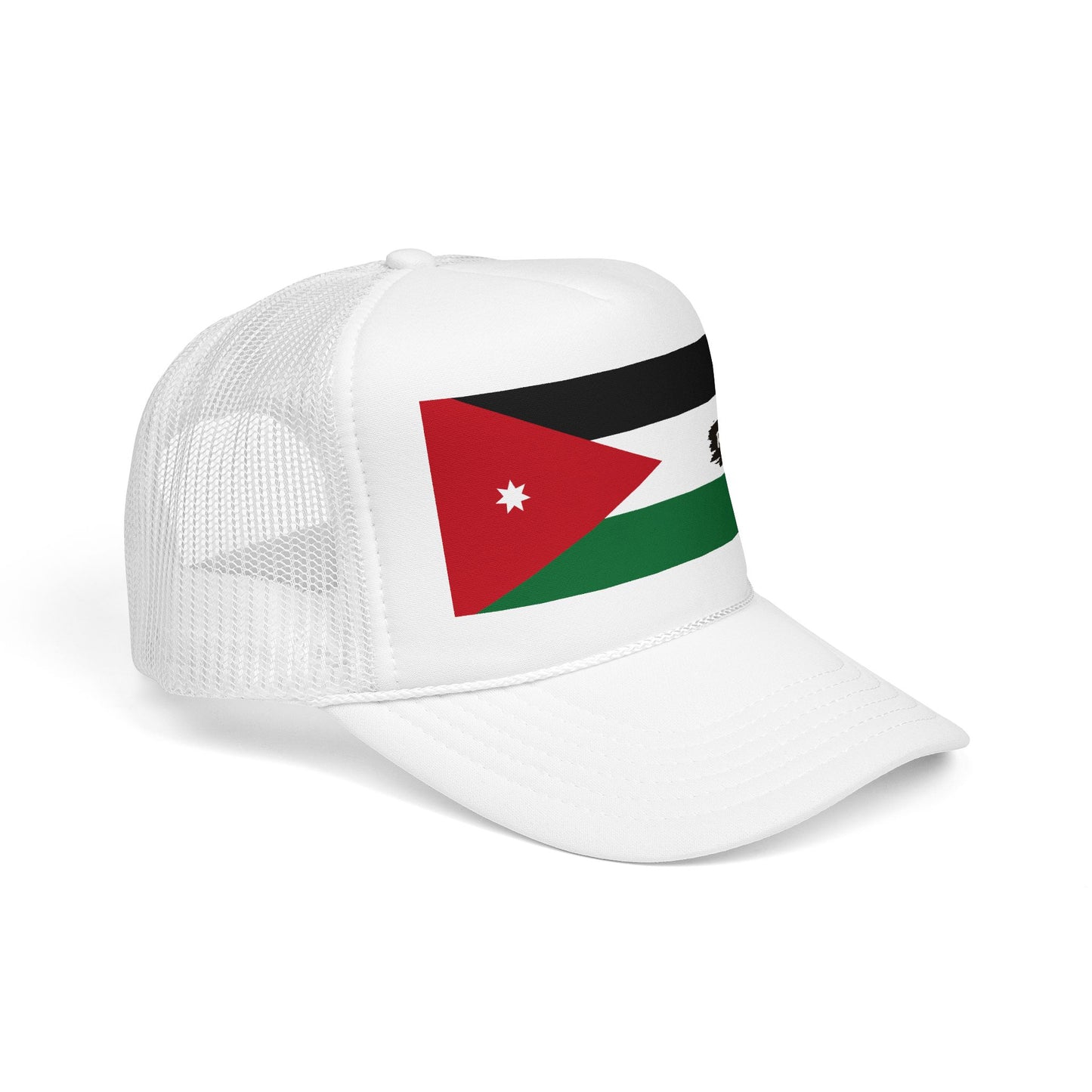 Jordan Flag Foam Trucker Hat | Jordanian Pride Snapback Cap | Rep Ya Flag