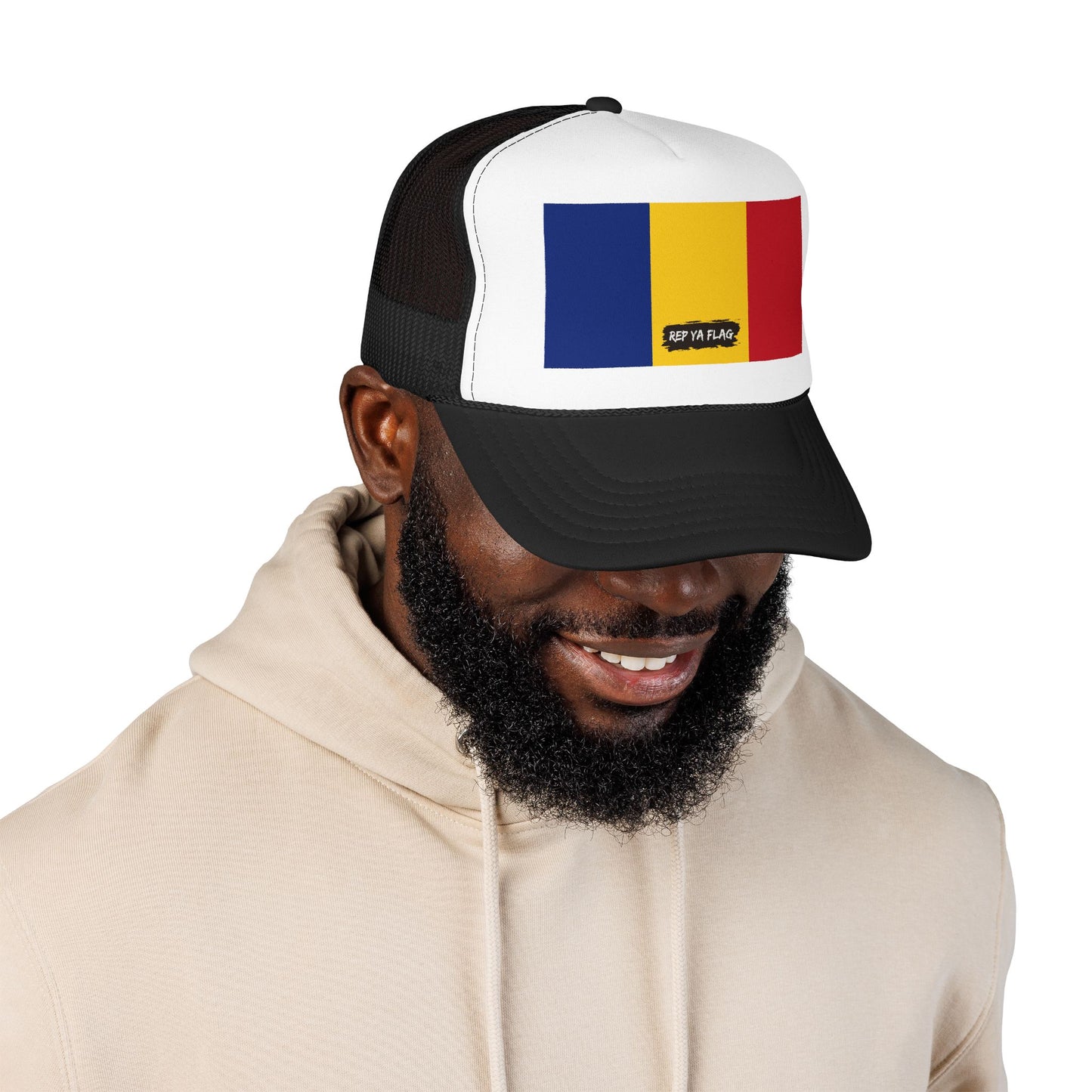 Romania Flag Foam Trucker Hat | Romanian Pride Snapback Cap | Rep Ya Flag