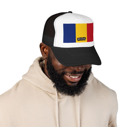 Romania Flag Foam Trucker Hat | Romanian Pride Snapback Cap | Rep Ya Flag