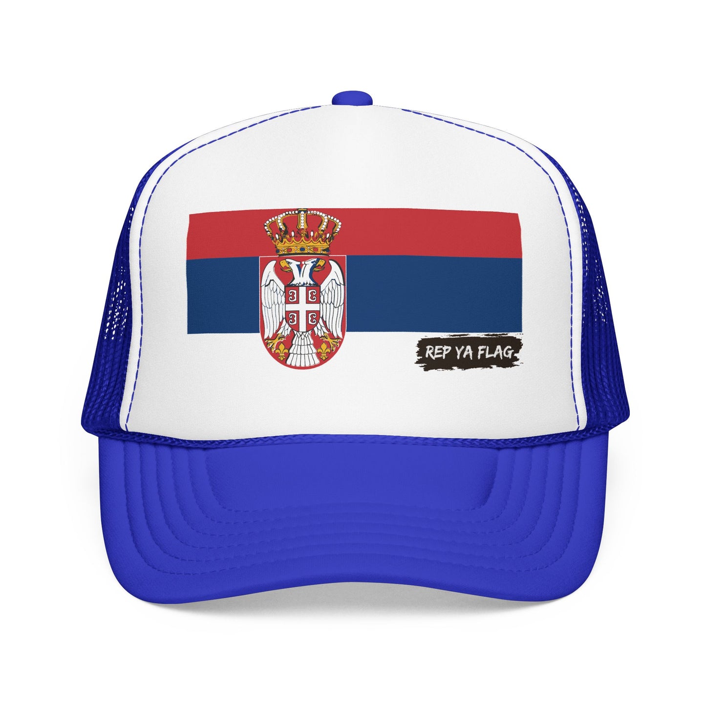 Serbia Flag Foam Trucker Hat | Serbian Pride Snapback Cap | Rep Ya Flag